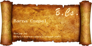 Barna Csepel névjegykártya